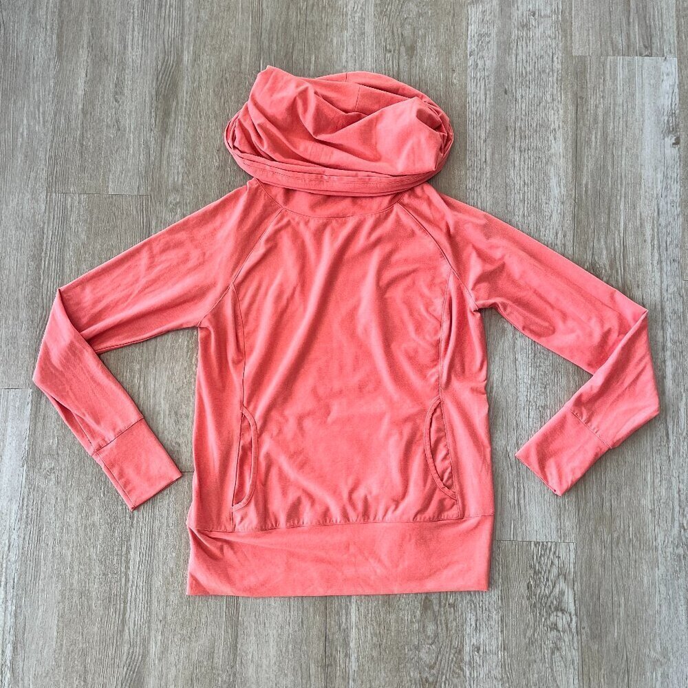 Womens Zero Restriction Salmon Super Cowlneck Turtleneck Pullover - S